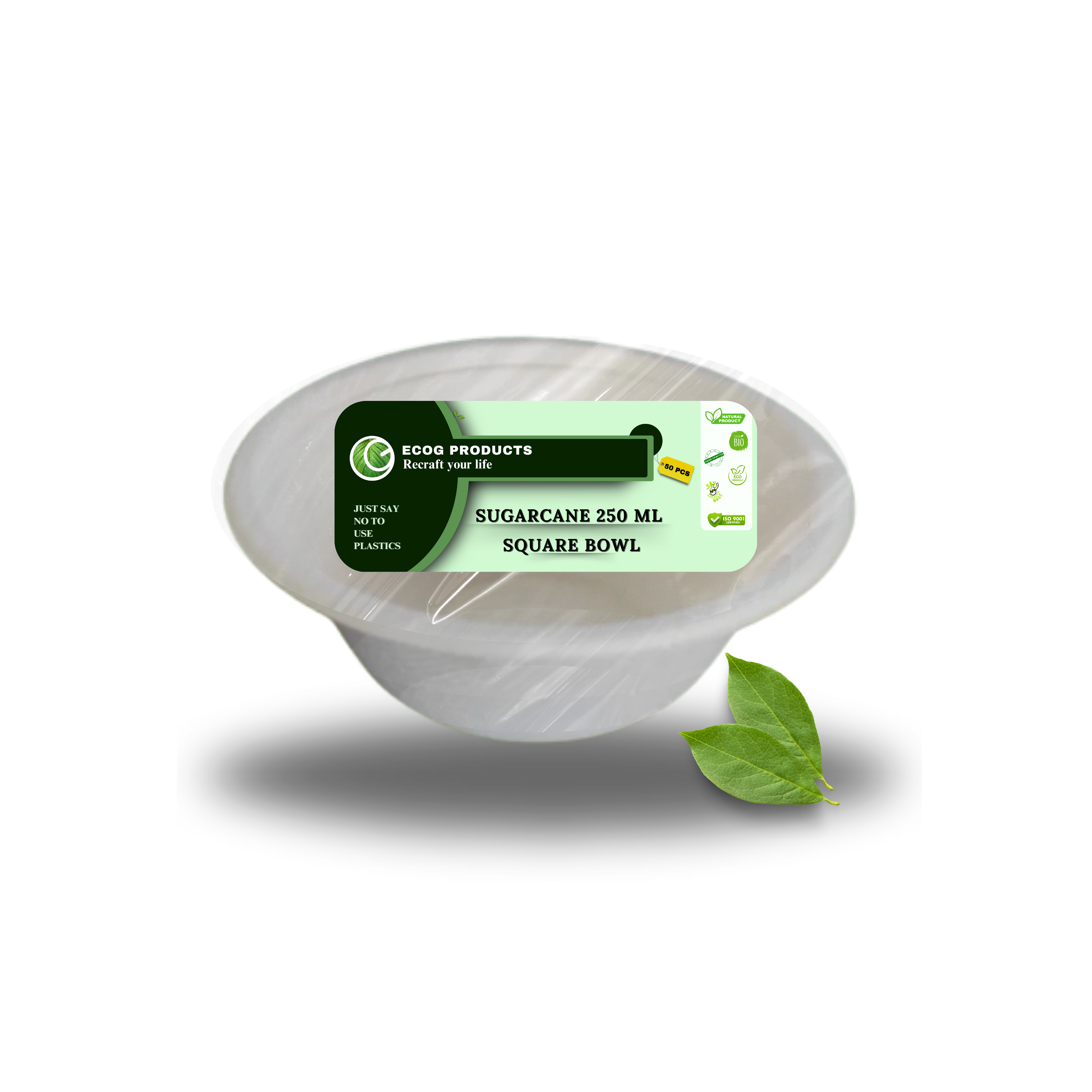 EKOPAK 250ML Sugar Cane Bowl-10Pcs
