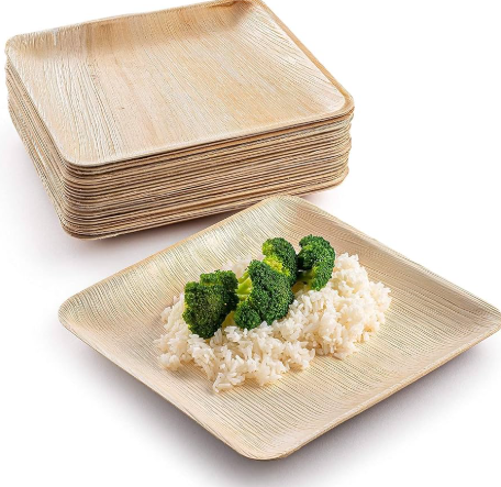 Square Areca Plate 25Pcs